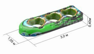 Аттракцион Лодочка 3-х местная / герметичная / полноцветная АЭРОМИР 221_2271 Детские площадки #2